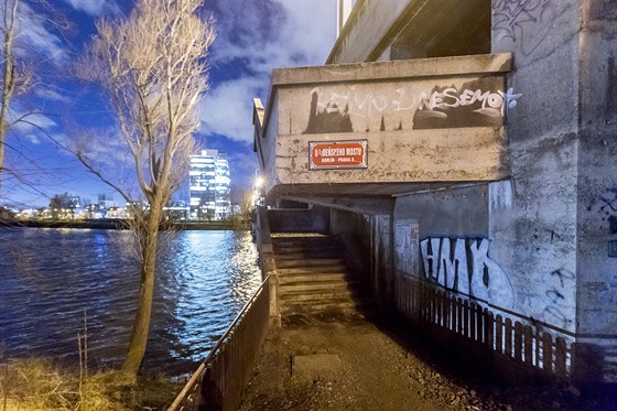 Libeský most v Praze (18.1.2018)