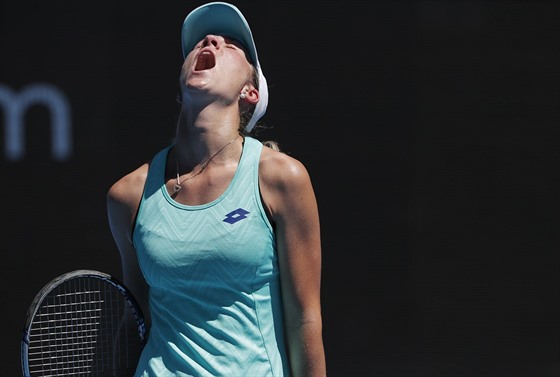 Denisa Allertová slaví ivotní postup do osmifinále Australian Open.