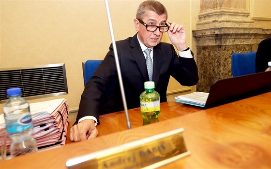 Premiér v demisi Andrej Babiš při jednání vlády
