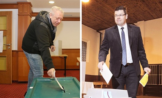 Milan Chovanec a Jiří Pospíšil v prvním kole prezidentských voleb (12. ledna...
