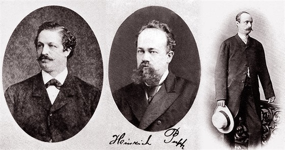 Bratři (zleva) Anton, Heinrich a Julius Puppové se ve druhé polovině 19....