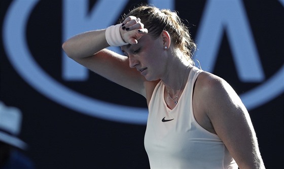 CO JE ŠPATNĚ? Petra Kvitová v prvním kole Australian Open.