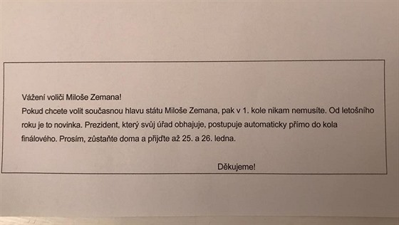 Podle policie toto tvrzení nezmailo prezidentské volby.