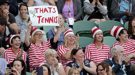 Fanouci na tenisovém Australian Open.