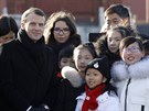 Francouzský prezident Emmanuel Macron bhem návtvy Pekingu (9. ledna 2018)