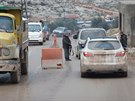 Check-point ve mst al-Báb v syrské provincii Idlíb nedaleko hranice Turecka...
