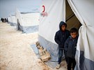 Uprchlický tábor Kelbit v syrské provincii Idlíb nedaleko hranice Turecka (17....