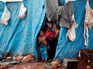 Uprchlický tábor Kelbit v syrské provincii Idlíb nedaleko hranice Turecka (17....