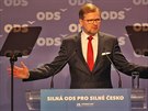 Petr Fiala na kongresu v Ostrav obhájil funkci pedsedy ODS. (13. ledna 2018)