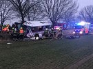 Tragick nehoda autobusu u Horomic (12. ledna 2018)