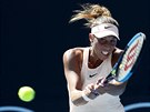 Amerianka Madison Keysová bhem prvního kola Australian Open.