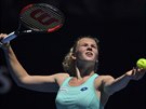 Kateina Siniaková bhem druhého kola Australian Open.