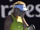 Dánka Caroline Wozniacká strávila ve druhém kole Australian Open v duelu s...