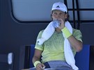 Tomá Berdych ve druhém kole Australian Open.