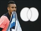 Australan Nick Kyrgios bhem tetího kola Australian Open.