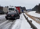 Hromadn nehody na 99. kilometru D1 (16. ledna 2017).