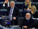 Jean-Claude Juncker bhem projevu v Evropském parlamentu (16. ledna 2017)