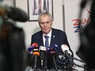 Milo Zeman komentuje výsledky prvního kola prezidentských voleb. (13. ledna...