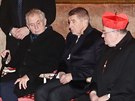 Prezident Milo Zeman, premiér Andrej Babi a praský arcibiskup Dominik Duka...