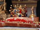 Vyzvedávání korunovaních klenot v katedrále sv. Víta. (15. ledna 2018)