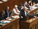 Miroslav Kalousek hovoří na úterním jednání Poslanecké sněmovny, která by měla...