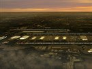 Londýnské letiště Heathrow plánuje rozšíření o třetí dráhu (nahoře).