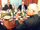 Václav Klaus a Milo Zeman v ele vyjednava ODS a SSD (2001)