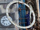Praha, 15.1.2018, orloj, rekonstrukce, snen soch