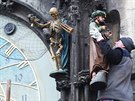 Praha, 15.1.2018, orloj, rekonstrukce, snen soch