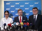 Vedení ODS před jednáním Sněmovny o důvěře menšinové vládě Andreje Babiše. (10....