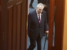Prezident Milo Zeman piel na jednání Poslanecké snmovny o dve vlád...