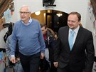 Ji�� Draho� p�ich�z� v doprovodu starosty Jablunkova Ji��ho Hamroziho na...
