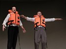 Filip Blažek a Miroslav Vladyka během zkoušek komedie Titanic v Divadle Kalich