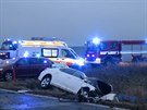 Tragická nehoda autobusu u Horomic (12. ledna 2018).