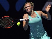 Česká tenistka Kateřina Siniaková během druhého kola Australian Open.