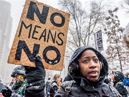 Demonstrace proti sexulnmu nsil v New Yorku (9. ledna 2018)
