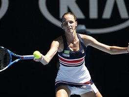 Karolna Plkov bhem druhho kola Australian Open.