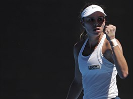 Polka Magda Linettov ve tetm kole Australian Open.