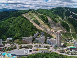 Bokwang Snow Park je pipravený na 18 tisíc fanouk, kteí zde budou sledovat...