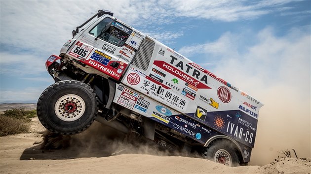 Tatra posdky Martin Kolom, Ji tross a Rostislav Piln ve tvrt etap Rallye Dakar 2018