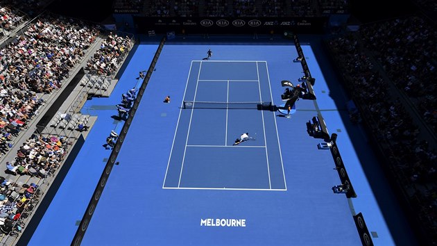 Momentka z prvnho dne Australian Open.