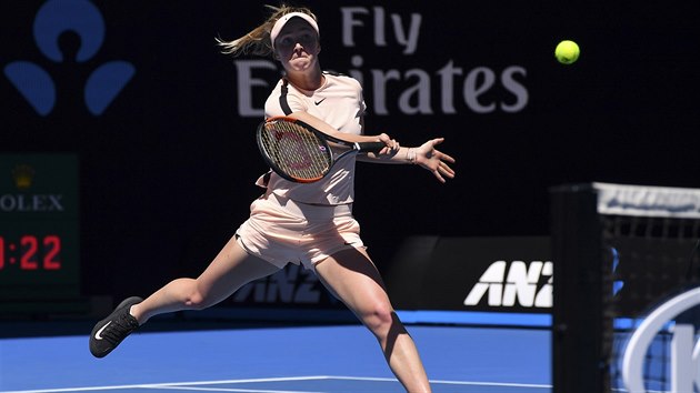 Ukrajinská tenistka Elina Svitolinová během druhého kola Australian Open.