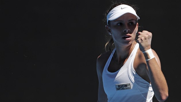 Polka Magda Linettová ve třetím kole Australian Open.