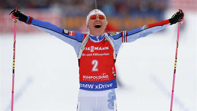 Kaisa Makarainenová vyhrála biatlonový závod na 12,5 kilometru v německém Ruhpoldingu.