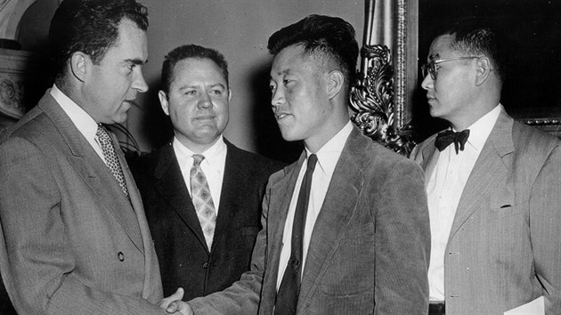 Severokorejsk pilot No Kum-sok a viceprezident Richard Nixon