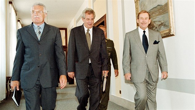 Vclav Klaus, Milo Zeman a Vclav Havel (2000)