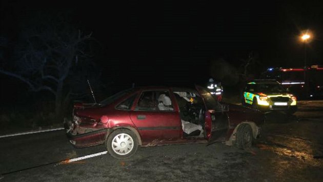 Nehoda osmnctiletho idie u ernoic na Nchodsku (9.1.2017).