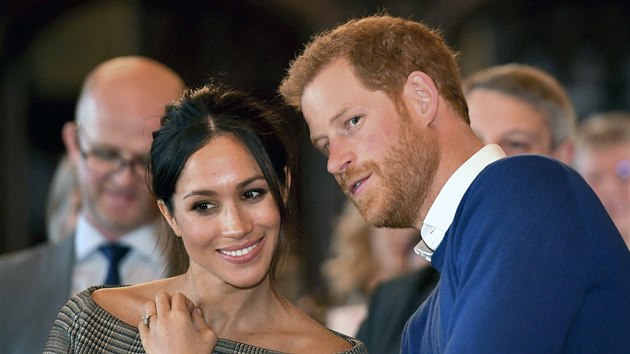 Meghan Markle a princ Harry na nvtv Walesu (Cardiff, 18. ledna 2018)