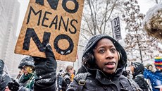 Demonstrace proti sexuálnímu násilí v New Yorku (9. ledna 2018)