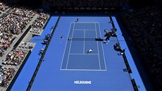 Momentka z prvního dne Australian Open.